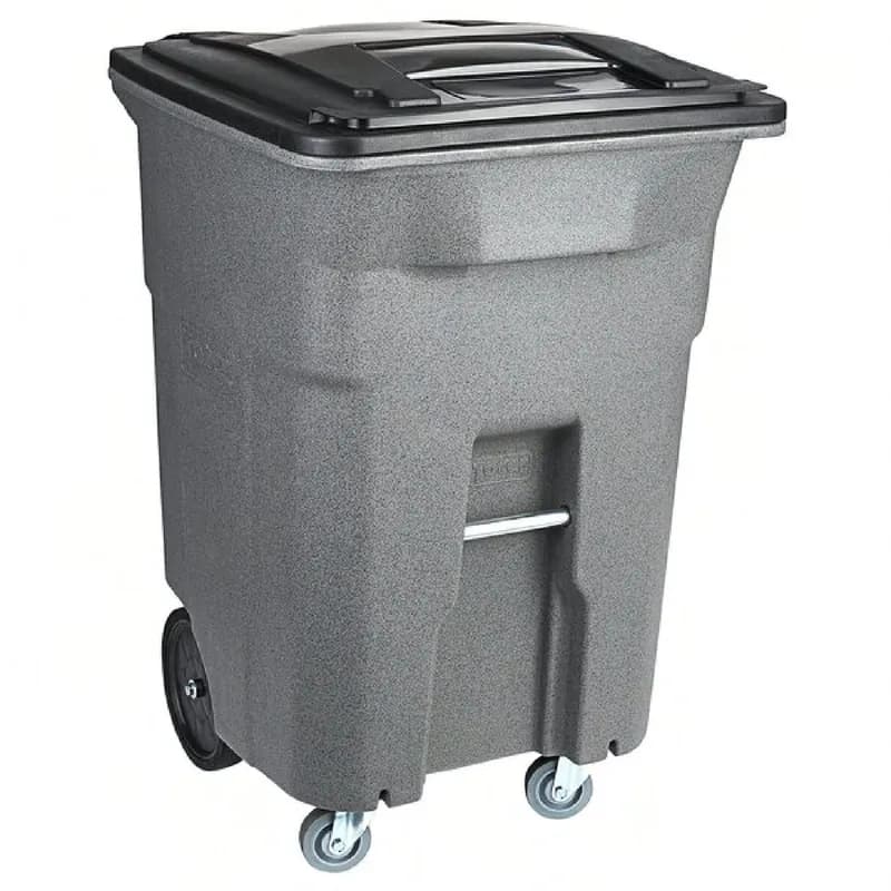 Trash Can 35.8X29.8X46 IN 96-335 GAL Gray Swivel Casters 1/Each