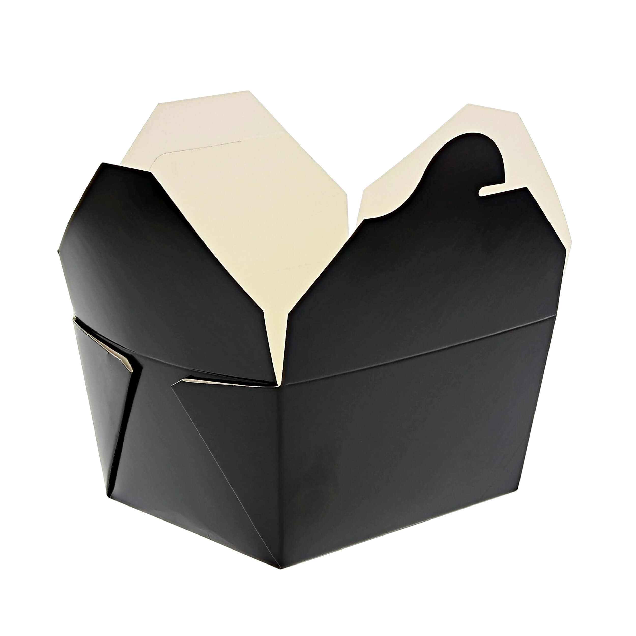 #1 Take-Out Box Fold-Top 4.375X3.5X2.5 IN Paperboard Black 50 Count/Pack 9 Packs/Case 450 Count/Case