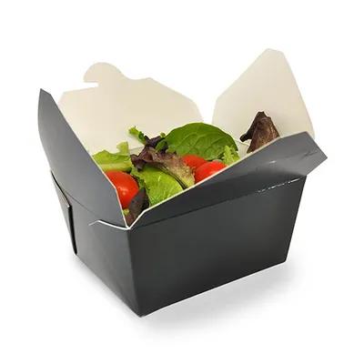 #1 Take-Out Box Fold-Top 4.375X3.5X2.5 IN Paperboard Black 50 Count/Pack 9 Packs/Case 450 Count/Case