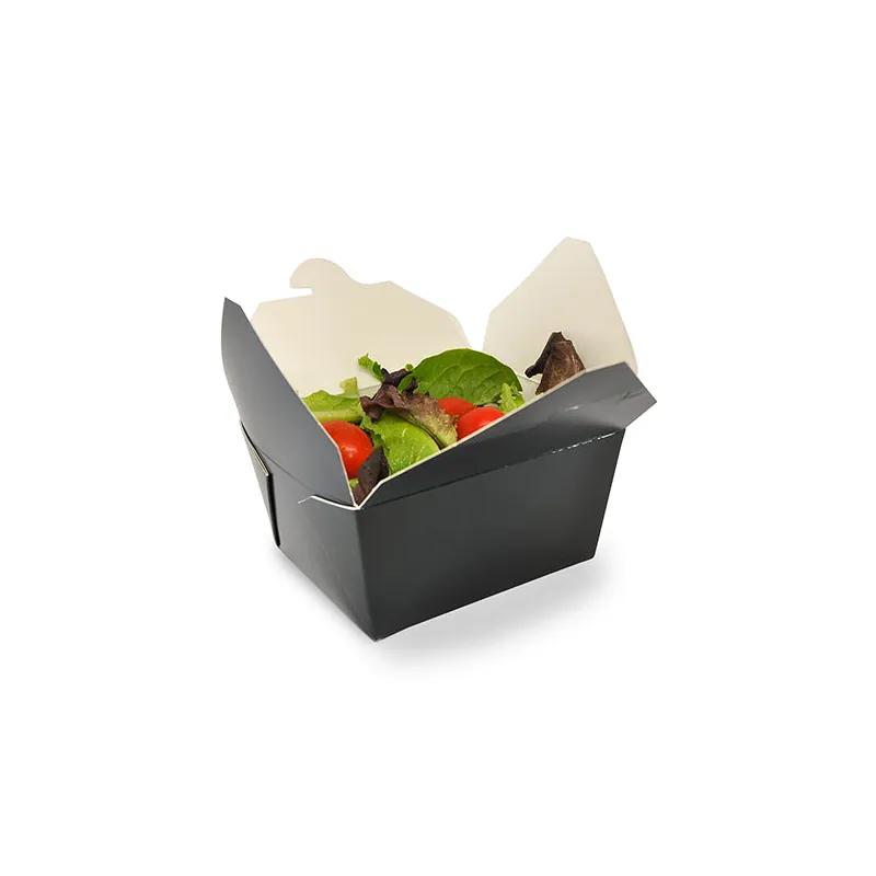 #1 Take-Out Box Fold-Top 4.375X3.5X2.5 IN Paperboard Black 50 Count/Pack 9 Packs/Case 450 Count/Case