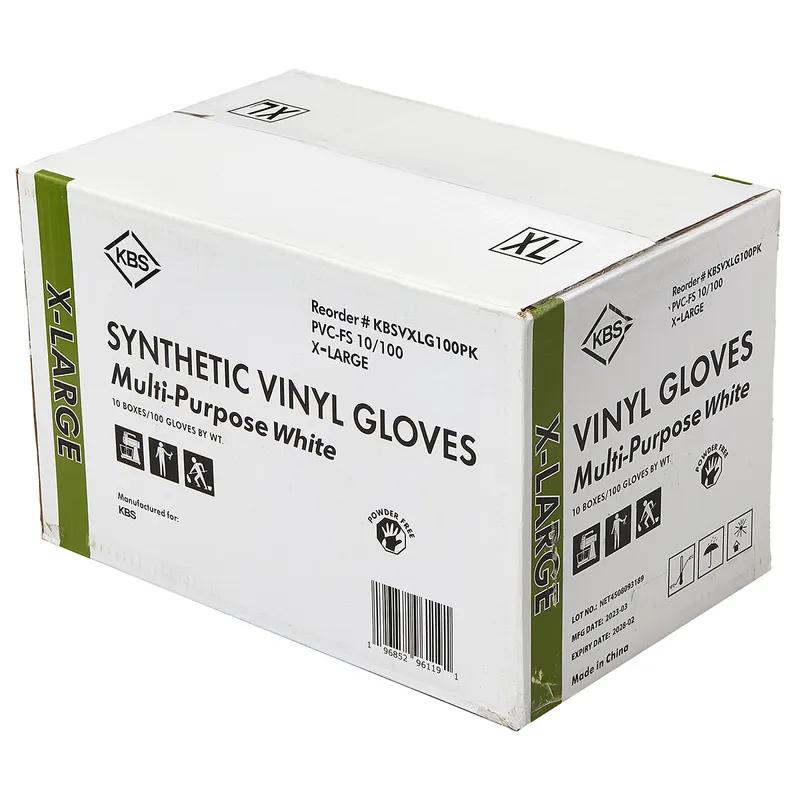 Gloves XL White Vinyl Synthetic Powder-Free 1000/Case