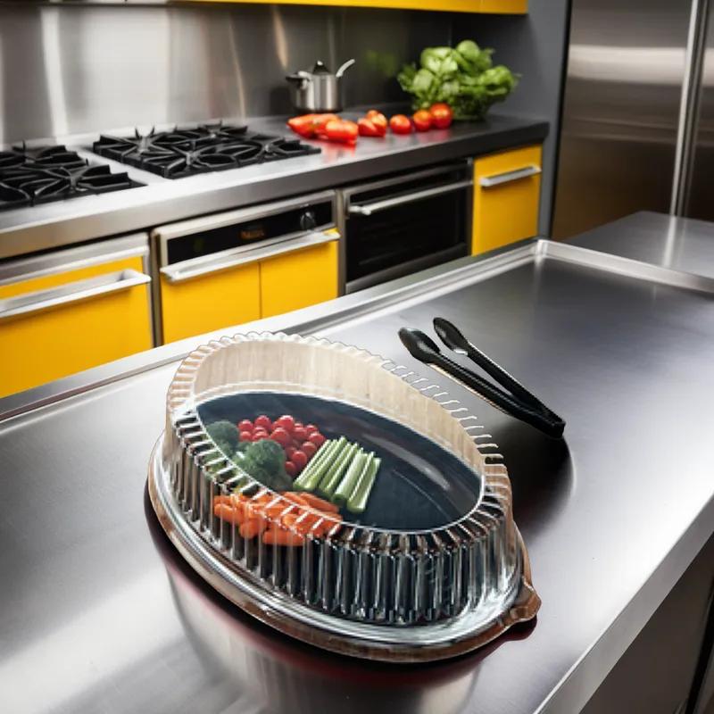 Lid Dome 14X21 IN PET Clear Oval For Container 40/Case