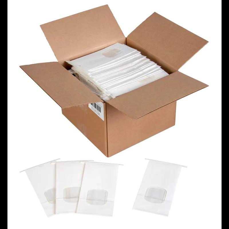 Cookie Candy Bag 4.75X2.5X9.5 IN Paper 1# White With Tin Ties Closure With Window 500/Case