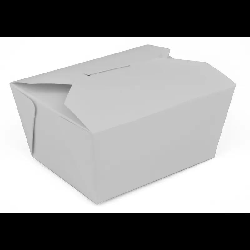#1 Take-Out Box Fold-Top With Flat Lid 4.375X3.5X2.5 IN Paper White 450/Case