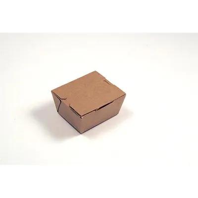 ChampPak #1 Take-Out Box Fold-Top 4.375X3.5X2.5 IN Clay-Coated Paperboard Kraft Rectangle 450/Case