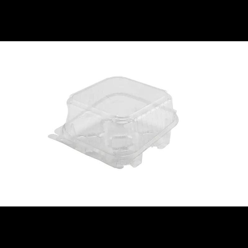 Cupcake Hinged Container 4 CT 6.13X6.75X3.38 IN RPET PLA Bio-Polyethylene Terephthalate (BIO-PET) Clear Tall 350/Case