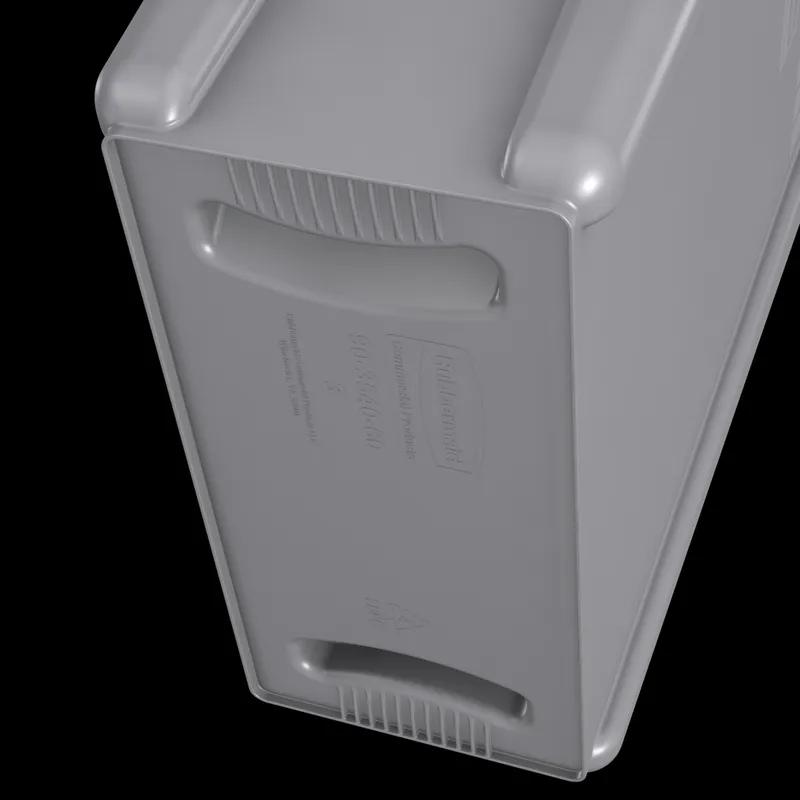 Slim Jim® Trash 1-Stream Trash Can 22X11X25 IN 16 GAL 64 QT Gray Resin Venting Channels Slim 1/Each