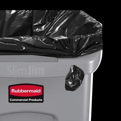 Slim Jim® 1-Stream Trash Can 16 GAL 64 QT Gray Resin Venting Channels Slim 1/Each