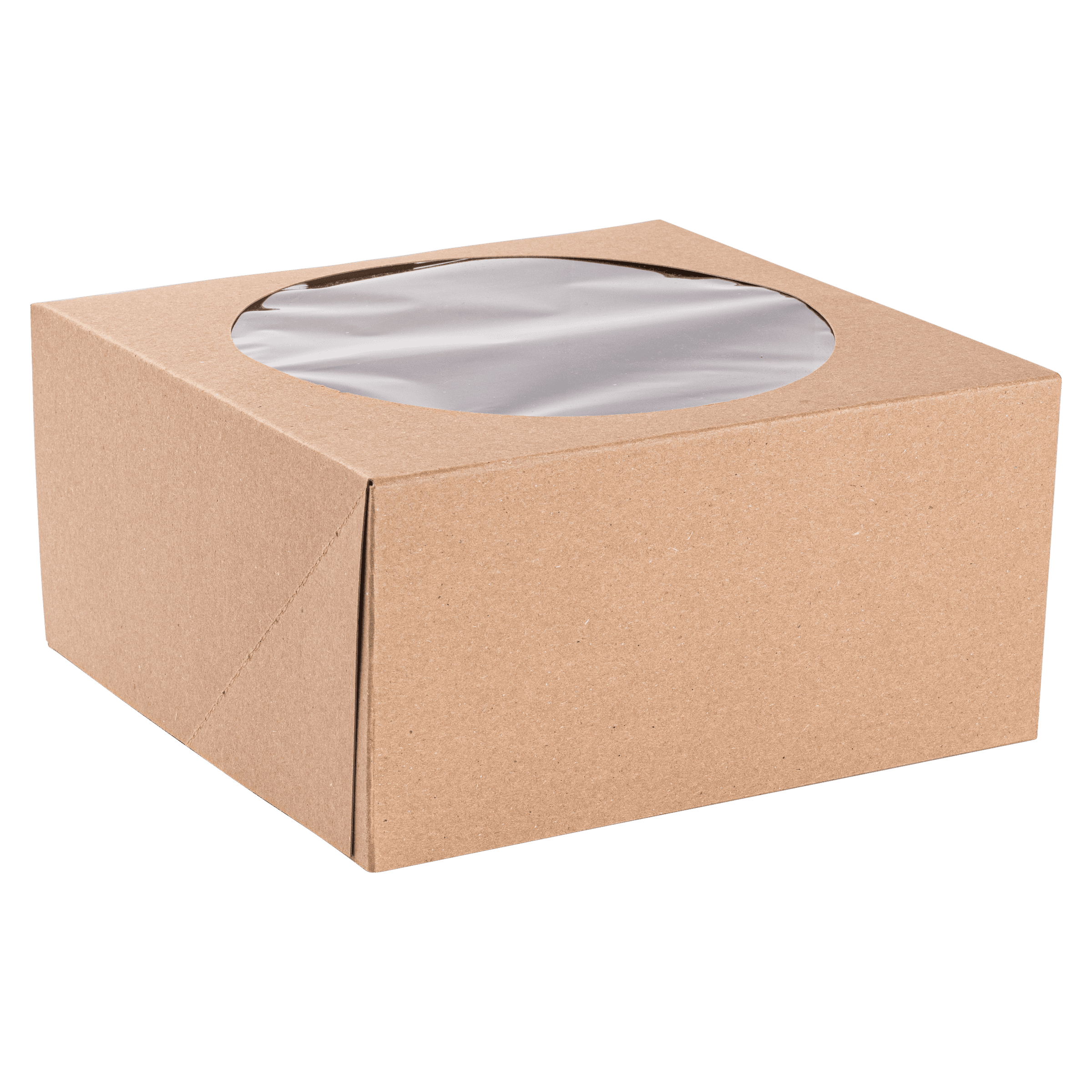Cake Box 10X10X5 IN Kraft With Window 100/Case