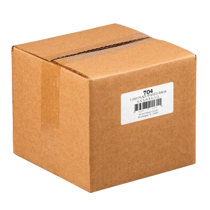 Sandwich Bag 6X0.75X6.5 IN Paper White Plain 1000/Pack