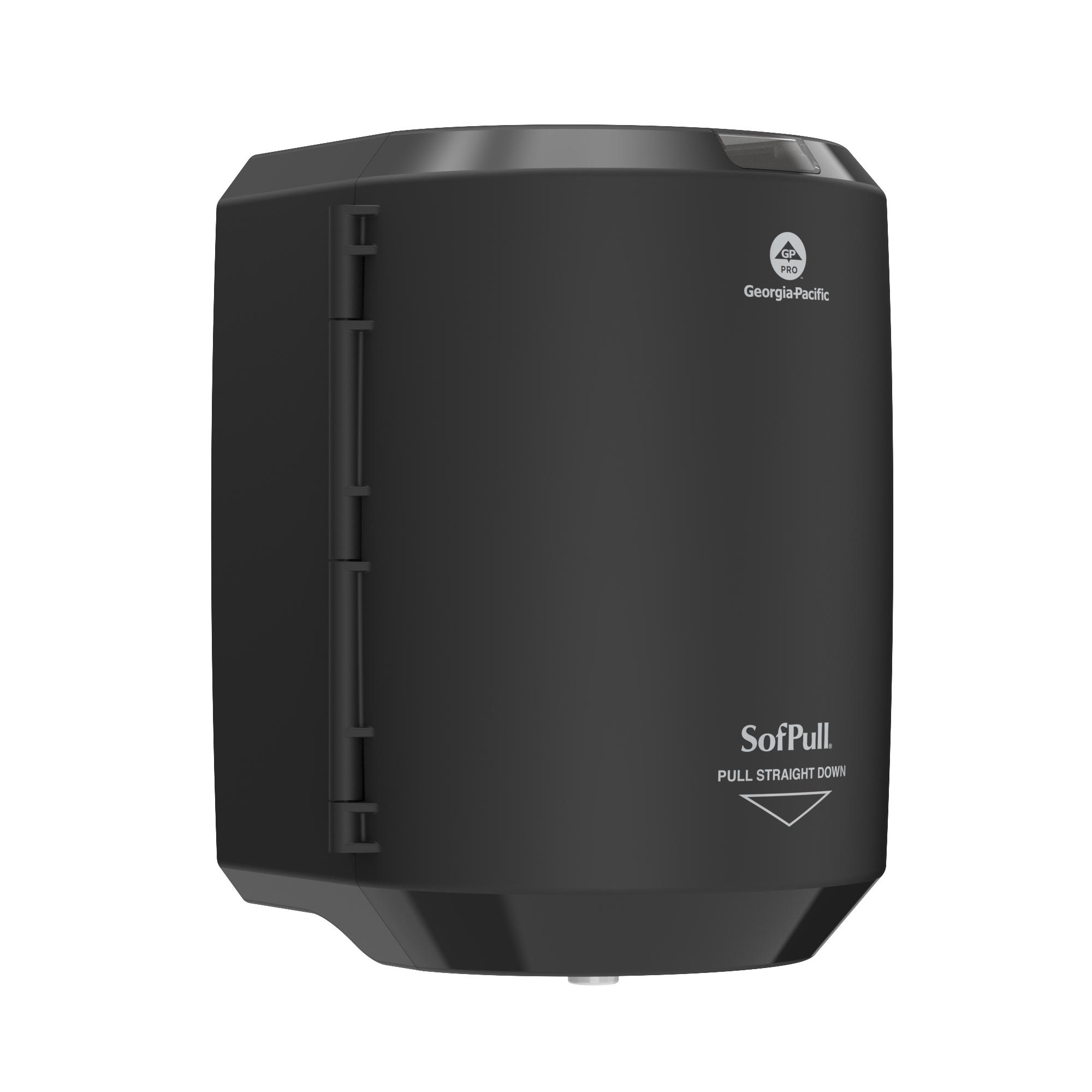 Sofpull® Paper Towel Dispenser 10.938X8.188X7.625 IN Plastic Wall Mount Black Centerpull 1/Each