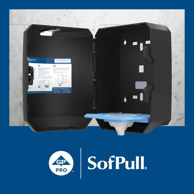 Sofpull® Paper Towel Dispenser 10.938X8.188X7.625 IN Plastic Wall Mount Black Centerpull 1/Each