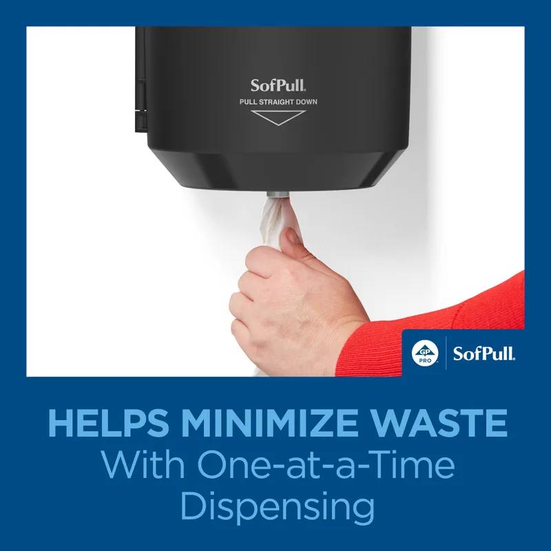 Sofpull® Paper Towel Dispenser 10.938X8.188X7.625 IN Plastic Wall Mount Black Centerpull 1/Each