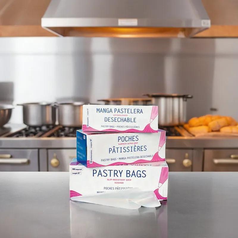 Pastry Bag Roll 21 IN Clear Disposable 100/Pack