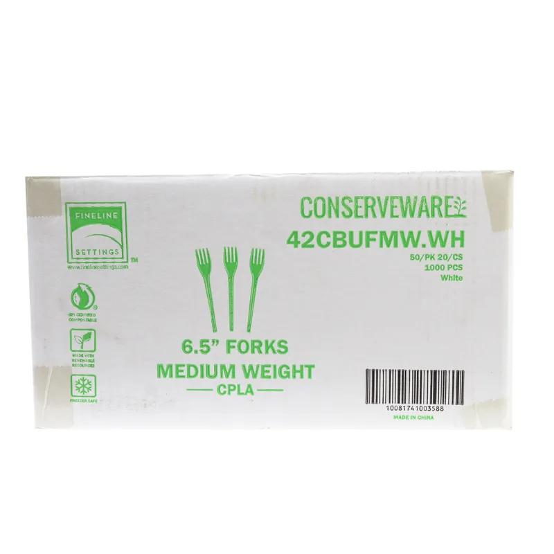 Fork 6.5 IN CPLA White Medium Weight 1000/Case