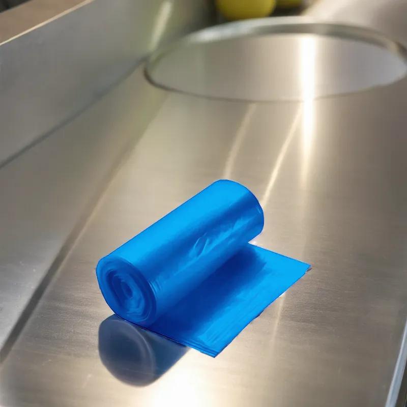 Victoria Bay Can Liner 30X43 IN Blue HDPE 14MIC 25 Count/Pack 10 Packs/Case 250 Count/Case