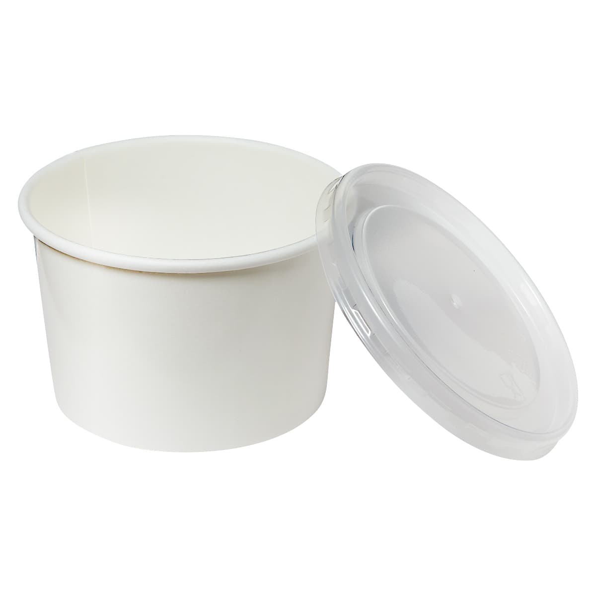 Victoria Bay Food Container Base & Lid Combo With Polypropylene (PP) Lid 8 OZ Paper White Round Vented 250/Case
