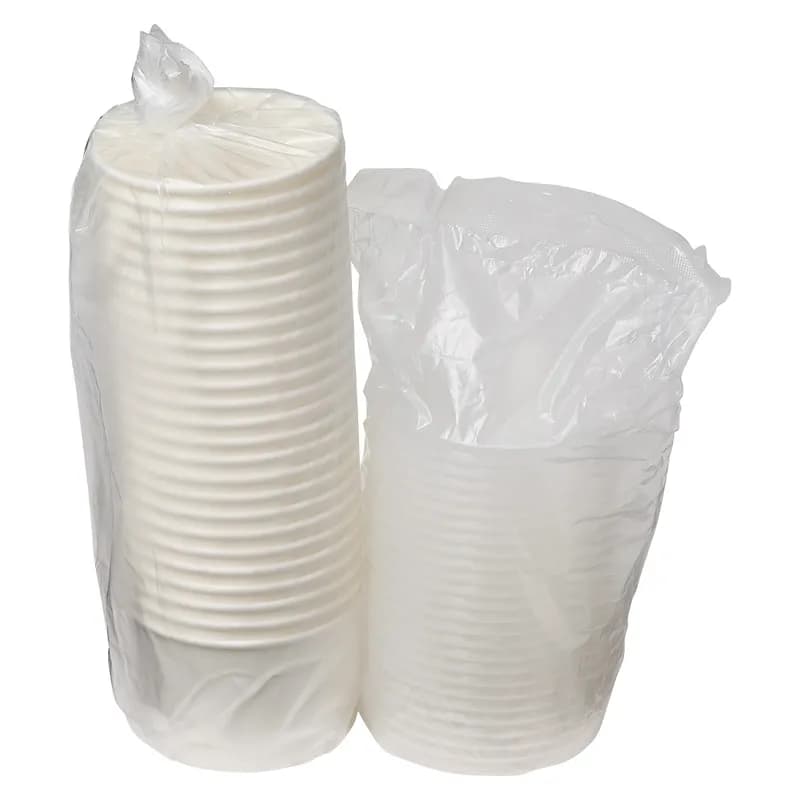 Victoria Bay Food Container Base & Lid Combo With Polypropylene (PP) Lid 8 OZ Paper White Round Vented 250/Case