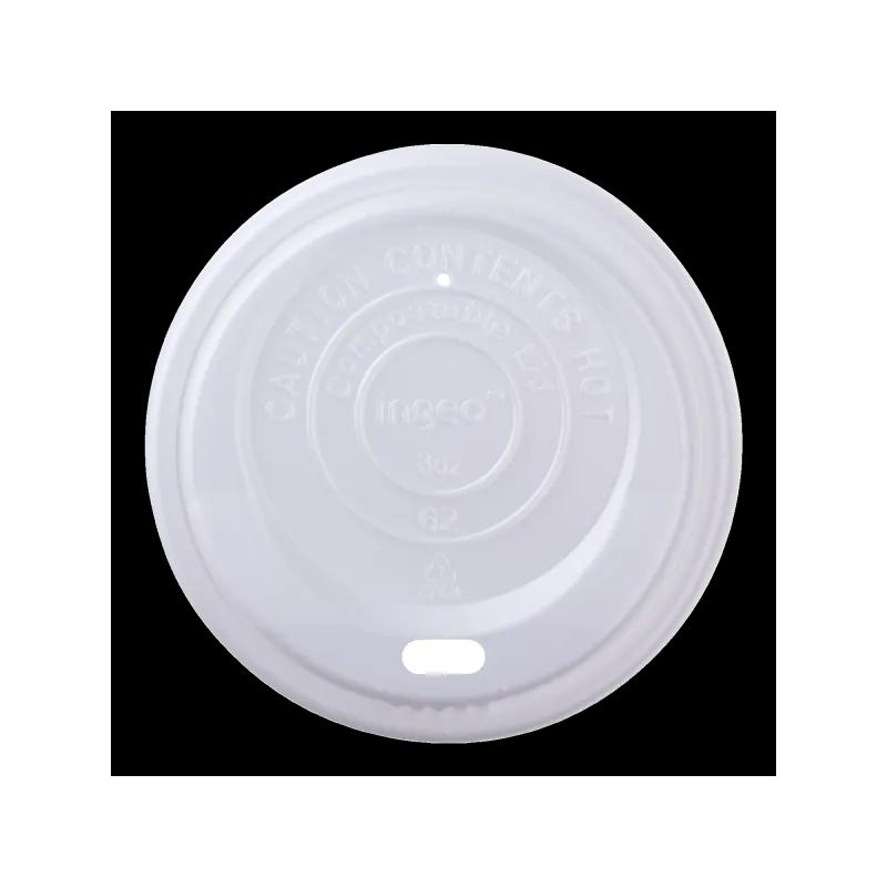 Karat Earth Lid Dome 80MM PLA For 8 OZ Hot Cup Sip Through 1000/Case