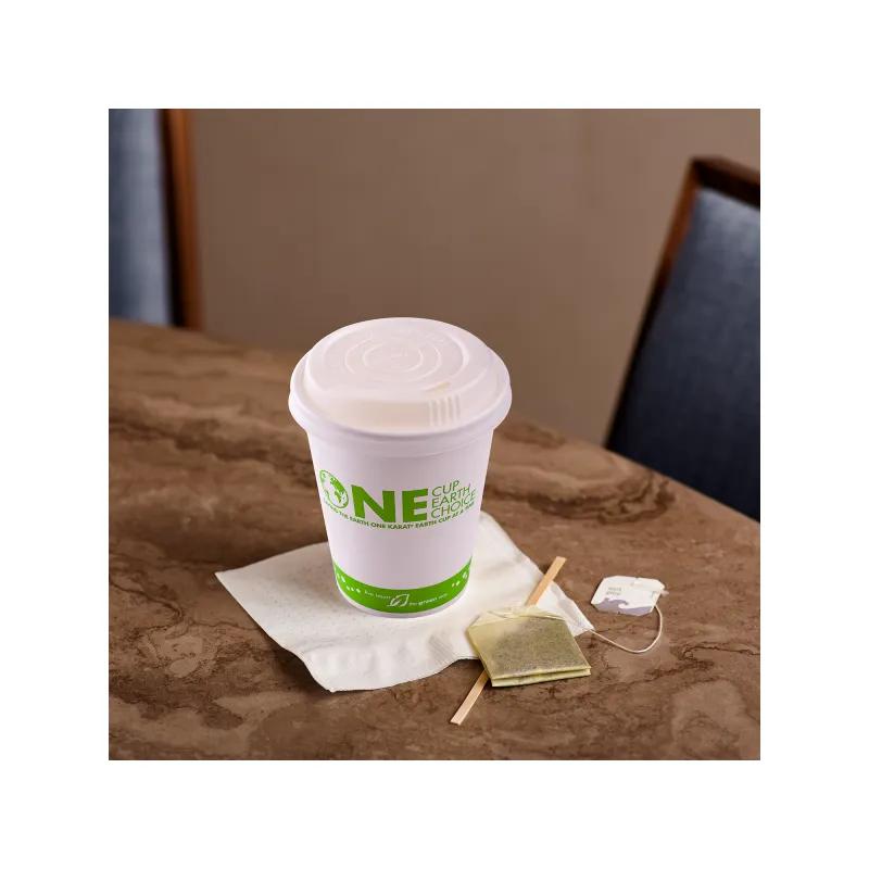 Karat Earth Lid Dome 80MM PLA For 8 OZ Hot Cup Sip Through 1000/Case