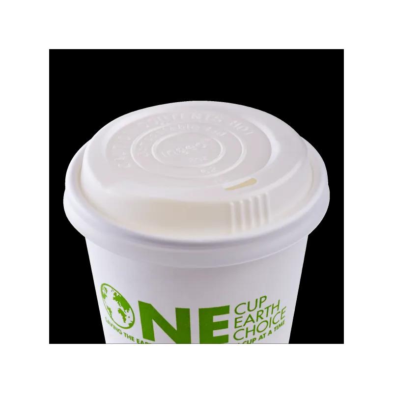 Karat Earth Lid Dome 80MM PLA For 8 OZ Hot Cup Sip Through 1000/Case