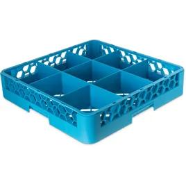 OptiClean™ Warewashing Rack 9 Compartment Blue 19.88X19.88X4 IN PP 1/Each