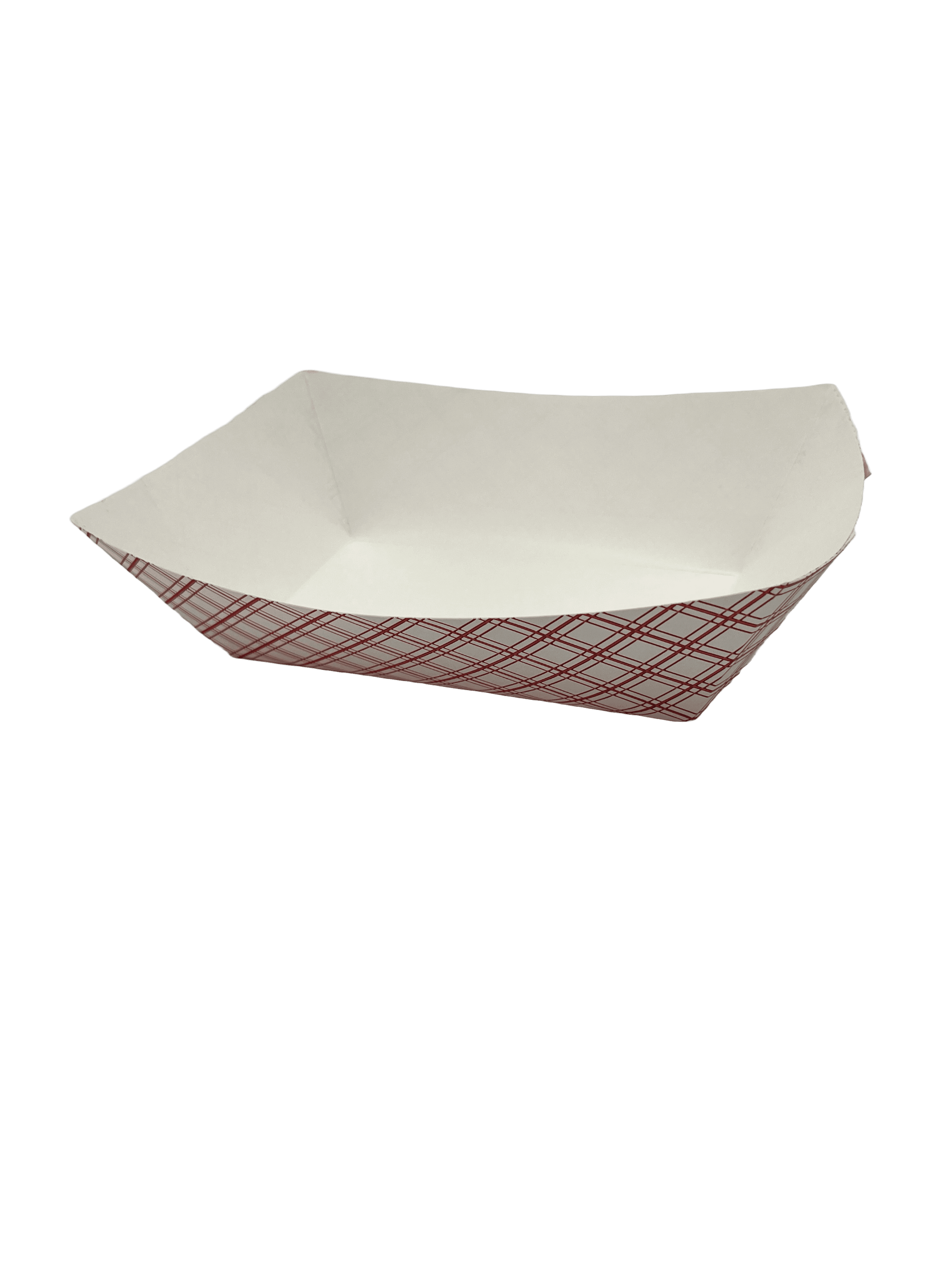 Food Tray 10 LB Paper Red White Plaid Rectangle 250/Case
