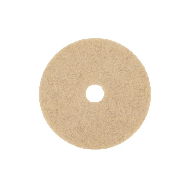 3M™ 3500 Buffing Pad 21X1 IN Tan Non-Woven Polyester Fiber Natural Fiber 1500-3000 RPM Center Hole 5/Case