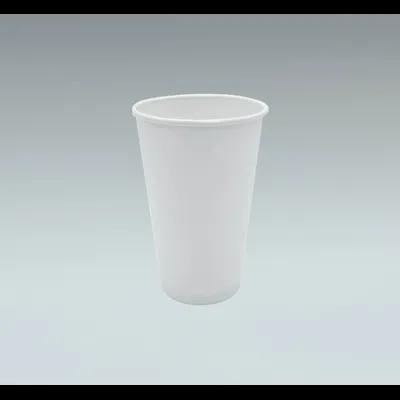 Hot Cup 24 OZ Single Wall Poly-Coated Paper White Round 500/Case