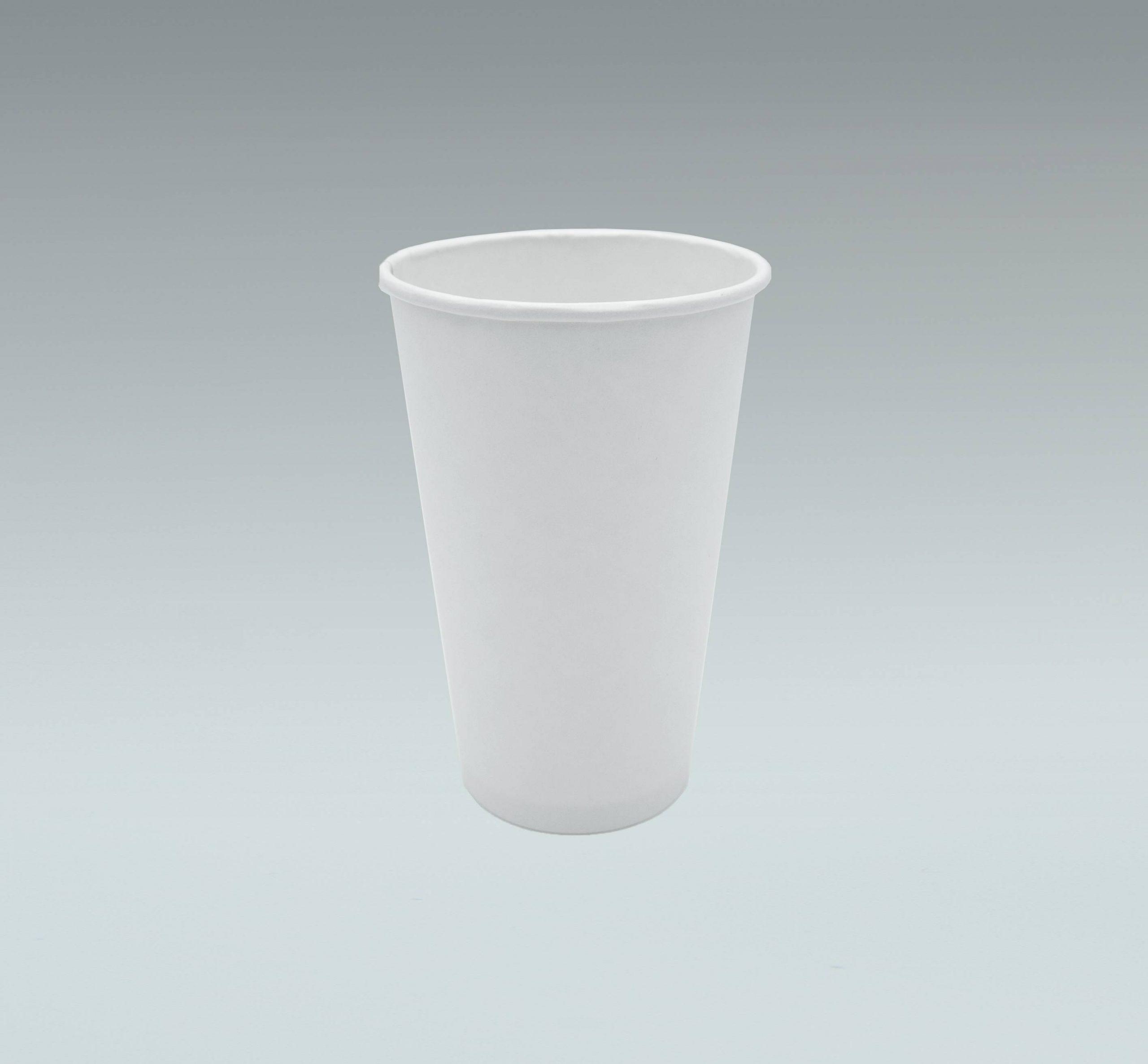 Hot Cup 24 OZ Single Wall Poly-Coated Paper White Round 500/Case