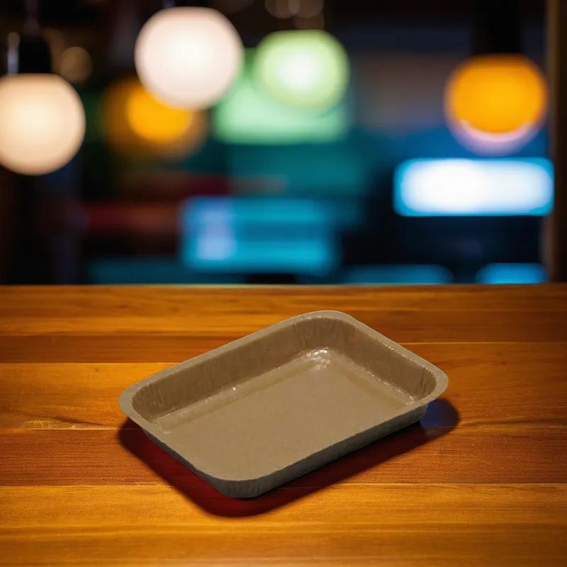 Take-Out Container Base 8.31X6.03X1.13 IN Corrugated Paperboard Brown Rectangle Oven Safe 360/Case