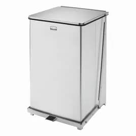 Defenders® Biohazard 1-Stream Trash Can 23X23.5X32.75 IN 25 GAL Square Stainless Steel Step-On 1/Each