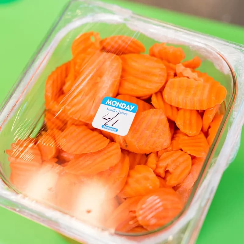 Monday Prep Item Date Use Trilingual Label 1X1 IN Blue Square Permanent 1/Roll