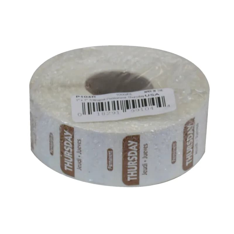 Thursday Prep Item Date Use Trilingual Label 1X1 IN Brown Square Permanent 1/Roll