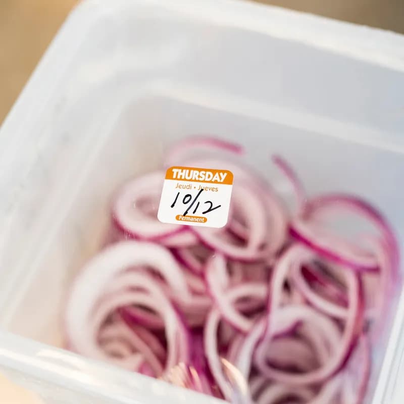 Thursday Prep Item Date Use Trilingual Label 1X1 IN Brown Square Permanent 1/Roll