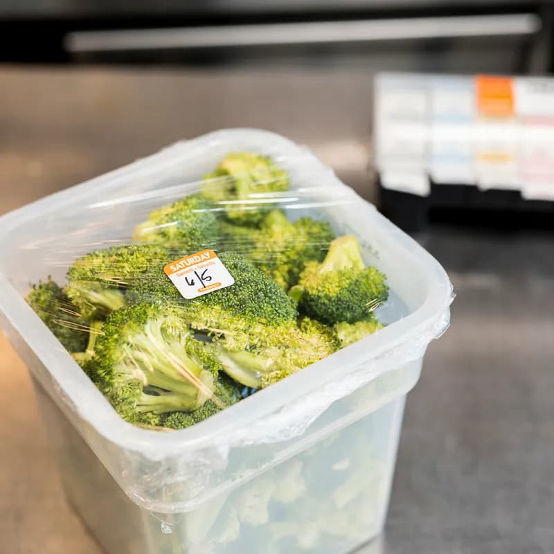 Saturday Prep Item Date Use Trilingual Label 1X1 IN Orange Square Permanent 1/Roll