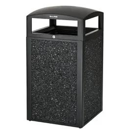 Rugged Trash Can 21.06X21.06X41.33 IN 40 GAL Gray Stone All Weather Dome Top With Stone Panels 1/Each