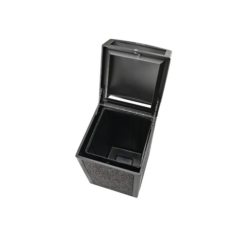 Rugged Trash Can 21.06X21.06X41.33 IN 40 GAL Gray Stone All Weather Dome Top With Stone Panels 1/Each