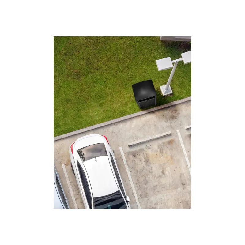 Rugged Trash Can 21.06X21.06X41.33 IN 40 GAL Gray Stone All Weather Dome Top With Stone Panels 1/Each