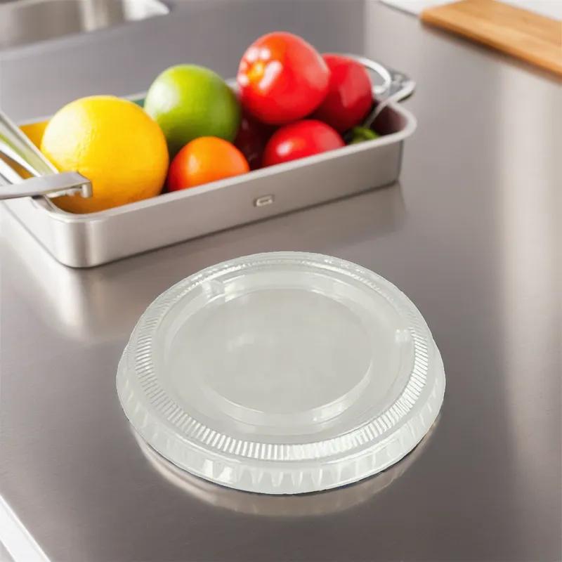 Victoria Bay Lid PET Clear Round For 2-4 OZ Souffle & Portion Cup 1000/Case