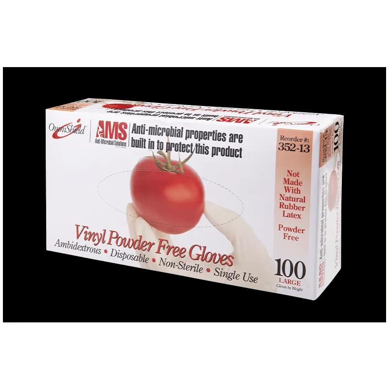OmniShield™ Food Service Gloves Small (SM) Clear Vinyl Powder-Free Anti-Microbial 1000/Case