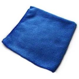 Cleaning Cloth 16X16 IN Microfiber Blue Square 250 GSM 12/Pack