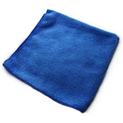 Cleaning Cloth 16X16 IN Microfiber Blue Square 250 GSM 12/Pack