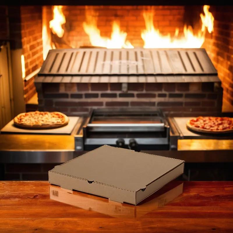 Pizza Box 14X14X1.625 IN Paperboard Kraft Square 50/Bundle