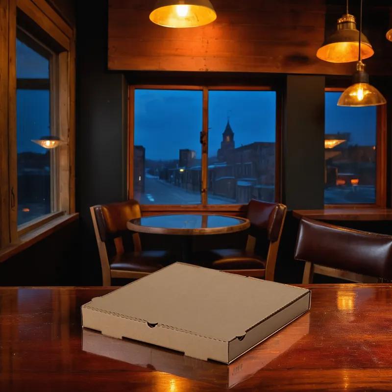 Pizza Box 8X8X1.625 IN Paperboard Kraft Square 50/Bundle