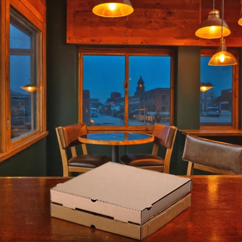 Pizza Box 8X8X1.625 IN Paperboard Kraft Square 50/Bundle