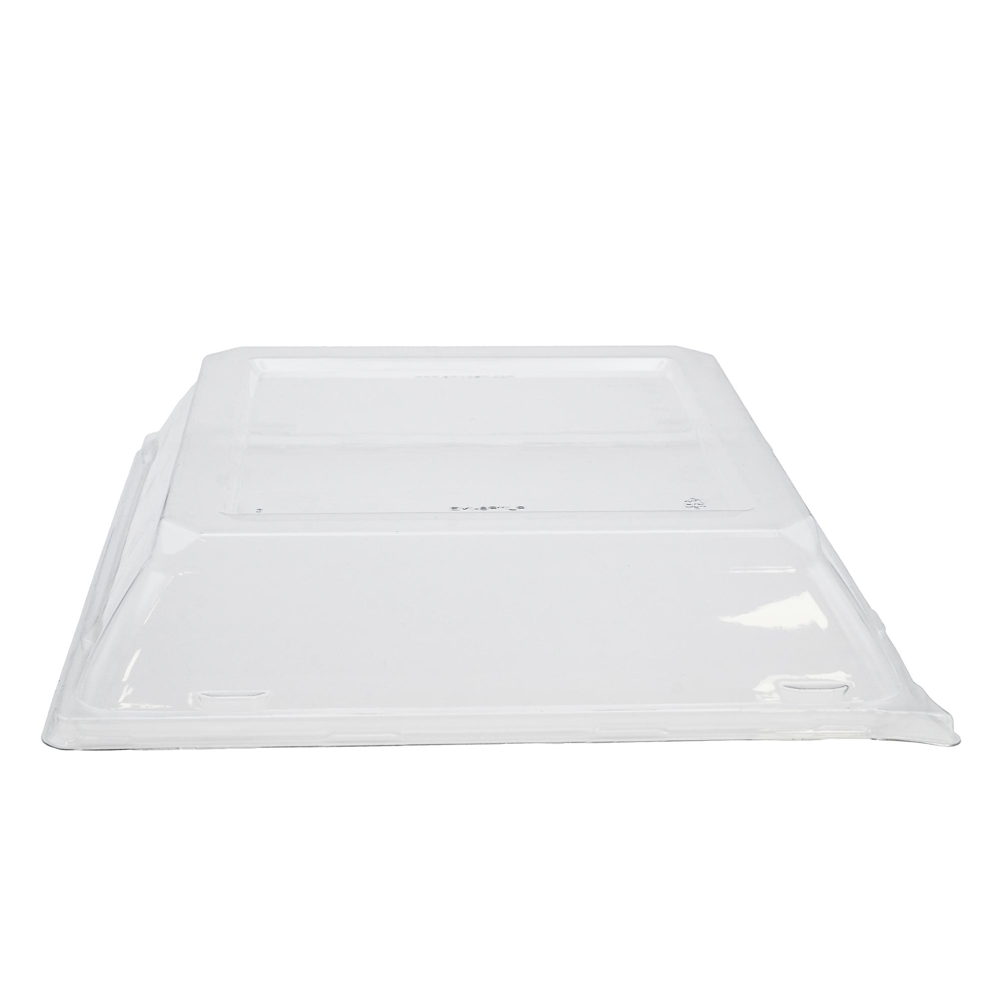 Lid Dome 11 IN PET Clear Square For Plate Unhinged 120/Case