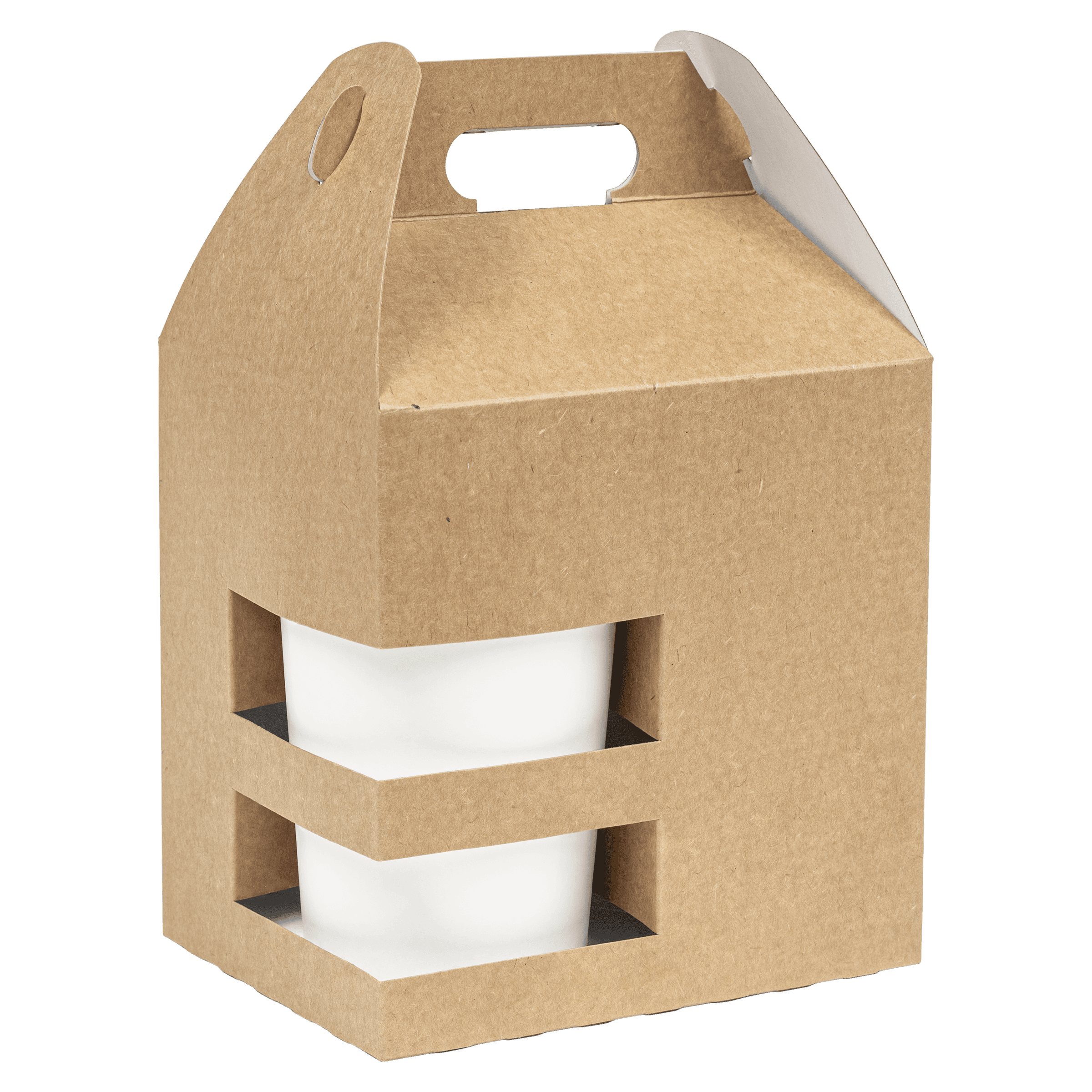 Take-Out Box Barn 8X6X8 IN Kraft Paperboard Brown Plain Automatic Bottom 100/Case