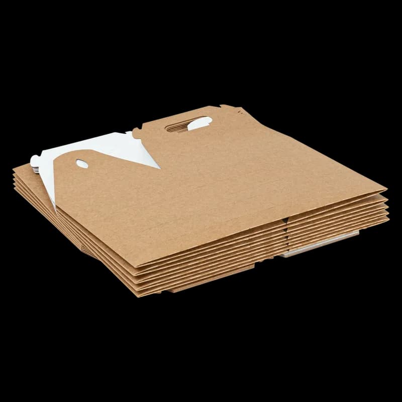 Take-Out Box Barn 8X6X8 IN Kraft Paperboard Brown Plain Automatic Bottom 100/Case