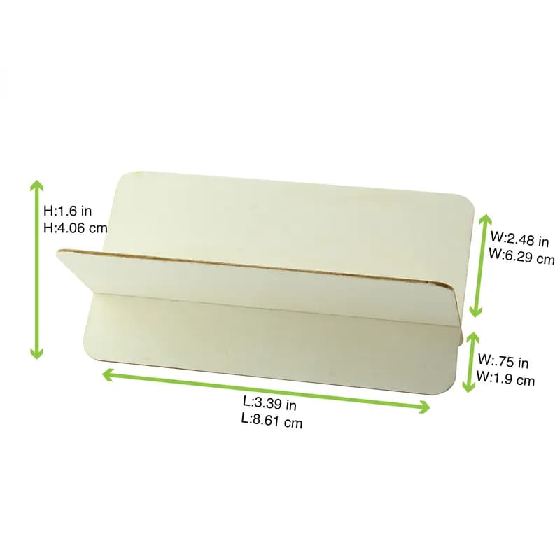 Taco Holder 3.39X2.48 IN Poplar Natural Grease Resistant Reusable 50 Count/Pack 4 Packs/Case 200 Count/Case